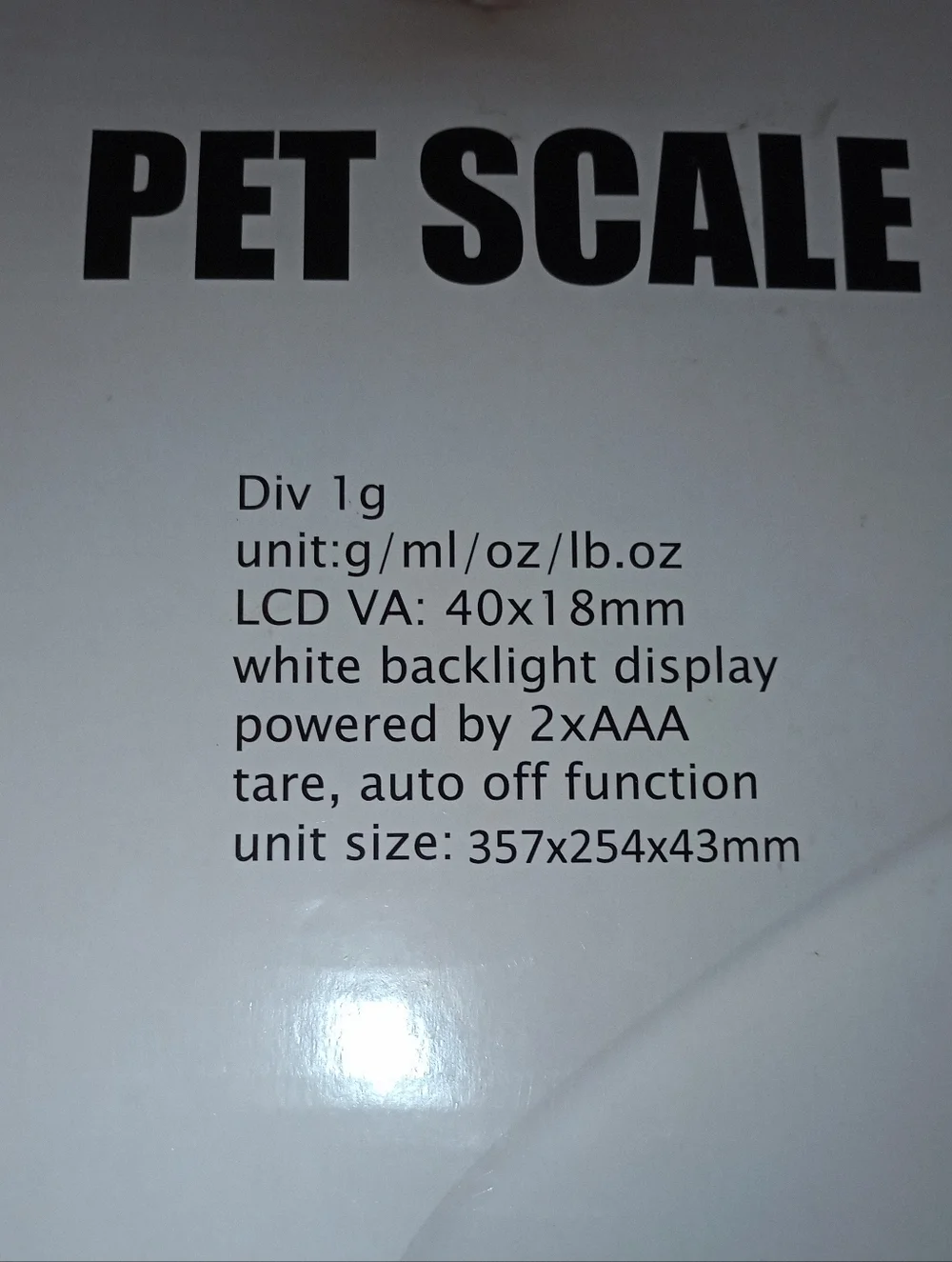 White Digital Pet Scale for Small Pets - Compact Accurate Weighing